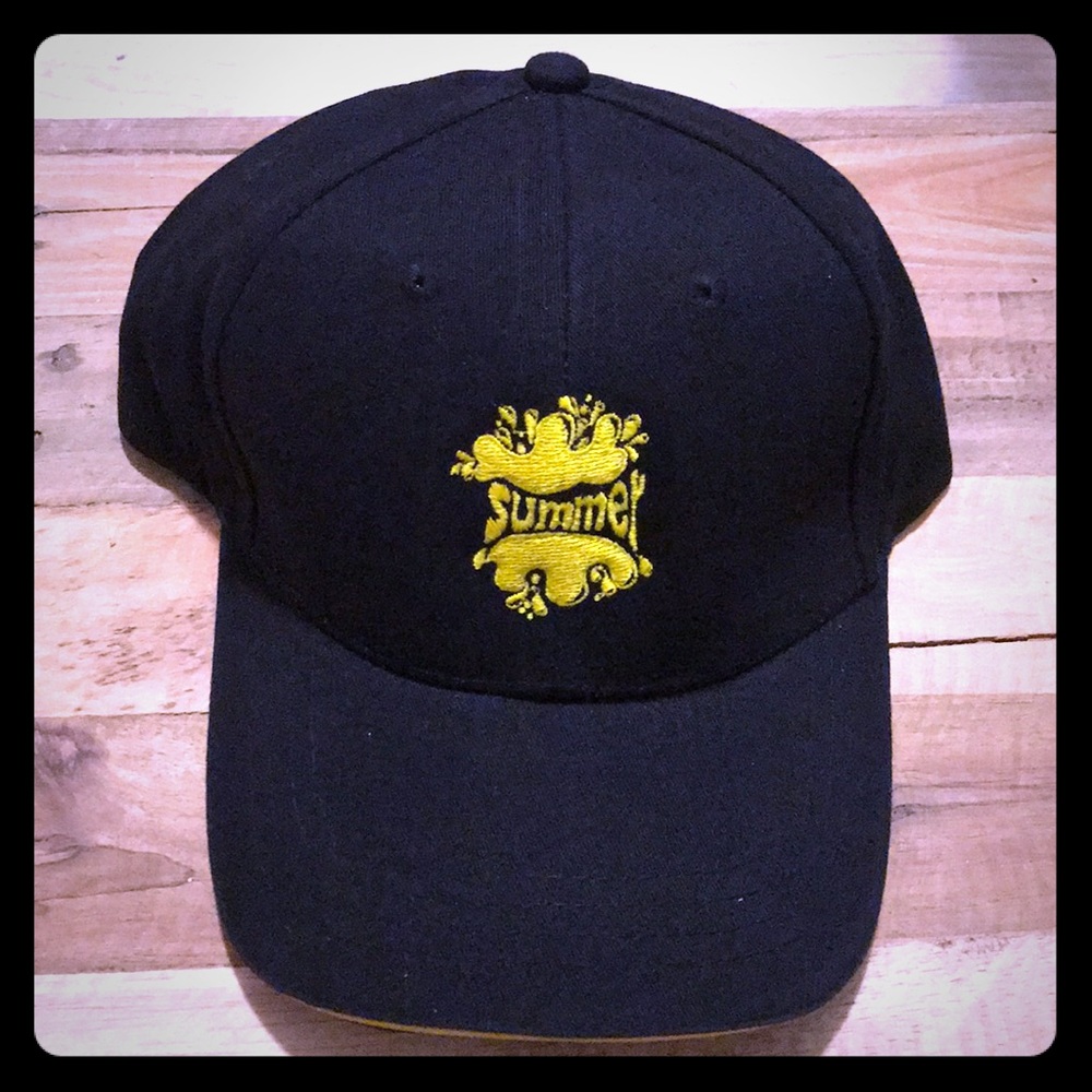 Black Baseball Cap SUMMER w Buckle OS New